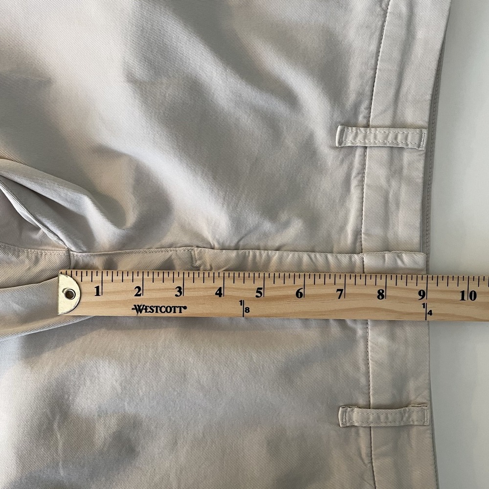 Frank & Eileen Wicklow Cotton Chino Crop Pants Khaki Sz 6 Stretch Raw Hem Casual - Picture 10 of 11
